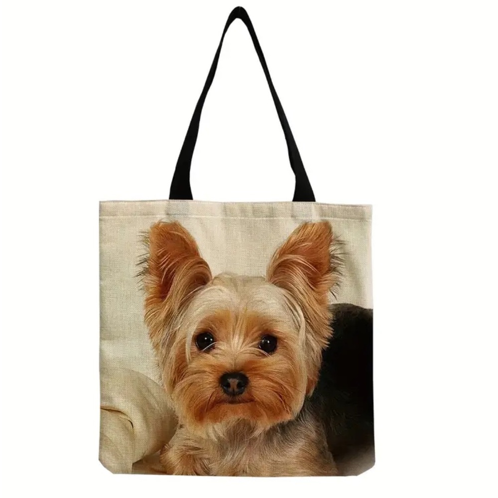 Yorkie Lightweight 15”X 15” Shopping Bag with Versatile Storage NIP